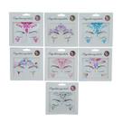 Kit Com 2 Cartelas Adesivo De Rosto Strass Carnaval Kit Com 2 Cartelas Adesivo De Rosto Strass Carnaval