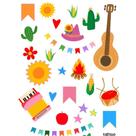 Kit com 2 cartelas tattoos temporárias Festa Junina Flora & Bem