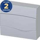 Kit com 2 Centro Distribuição Pvc Sobrepor Opaco 12 Din Brum