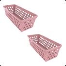 Kit com 2 Cesto Organizador Multiuso Comprido