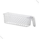Kit com 2 cestos organizadores c/. alca 28x8x8 cm cristal 874