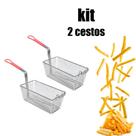 Kit Com 2 Cestos Peneira Aramado Fritadeira Hobart Vulcan