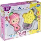 Kit com 2 Chocalhos Baby na Caixa Brinquedo Educativo e Sensorial para Bebês Kit com 2 Chocalhos Baby na Caixa Brinquedo Educativo e Sensorial para Bebês