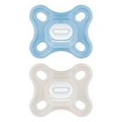 Kit com 2 Chupetas Comfort MAM 0-2m Azul + Estojo