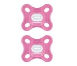 Kit com 2 Chupetas Comfort MAM 0-2m Rosa + Estojo