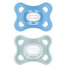 Kit com 2 Chupetas Comfort MAM 0-6m Azul + Estojo