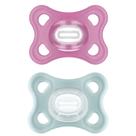 Kit com 2 Chupetas Comfort MAM 0-6m Rosa + Estojo