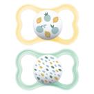 Kit com 2 Chupetas MAM Air 6+m Neutras + Estojo