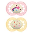 Kit com 2 Chupetas Night & Day Mam +6m Tam2 Rosa CH22322