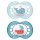 Kit com 2 Chupetas Original MAM 6+m Menino Azul + Estojo