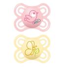 Kit com 2 Chupetas Perfect MAM 0-6m Rosa + Estojo