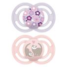 Kit com 2 Chupetas Perfect MAM 16m+ Menina + Estojo CH70422