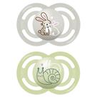 Kit com 2 Chupetas Perfect MAM 6+ meses Neutras + Estojo