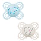 Kit com 2 Chupetas Perfect Start Mam 0 a 2m Tam1 Azul
