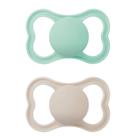 Kit com 2 Chupetas Supreme MAM 16m+ Neutra + Estojo CH90423