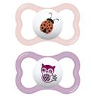 Kit com 2 Chupetas Supreme MAM 6m+ Rosa + Estojo