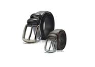 Kit com 2 Cintos Largo Masculino Em Couro Com Cor Preto Tamanho 1.20cm