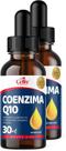 Kit Com 2 - Coenzima Q10 100mg Por Porção e Vitamina E Sabor Menta em Gotas 30ml Celliv