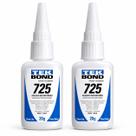 Kit com 2 Colas Instantânea Tekbond 725 20g Alta Fixação e Secagem Rápida Kit com 2 Colas Instantânea Tekbond 725 20g Alta Fixação e Secagem Rápida