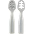 Kit com 2 Colheres de Treinamento para Bebês +6m Buba Cinza