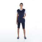 Kit com 2 Conjunto de Bermuda em Suplex, Camiseta e Bata para Copeira, Arrumadeira, Faxineira, Babá