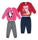 kit Com 2 Conjuntos Criança Infantil Para Menino E Menina
