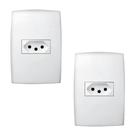 Kit Com 2 Conjuntos Tomada Simples 10a 4x2 Pial Plus
