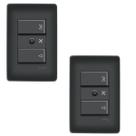 Kit com 2 Controlador ou Variador de Velocidade para Ventilador Bivolt Habitat Black - Fame Kit com 2 Controlador ou Variador de Velocidade para Ventilador Bivolt Habitat Black - Fame