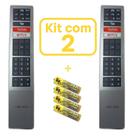 Kit com 2 controle campativel aoc smart + 4 pilhas fbg-9061