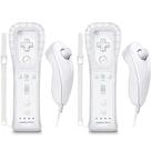 Kit com 2 Controles Burcica para Wii Remote e Nunchuck Branco
