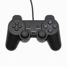 Kit com 2 Controles Joystick para PS2 e PS1 com sistema de vibração e garantia de 6 meses cabo 120 cm