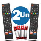 Kit com 2 Controles Remotos para TV Smart Philco Compatível com Netflix YouTube Globo Play Prime Video