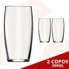 Kit com 2 Copos Oca 300ML Transparente Água Suco Drinks Kit com 2 Copos Oca 300ML Transparente Água Suco Drinks