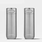 Kit com 2 Copos Térmicos Luxe AUTOSEAL Inox Contigo 473ml