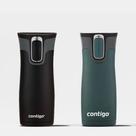 Kit com 2 Copos Térmicos West Loop AUTOSEAL Preto e Chard Contigo 473ml