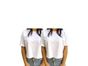 Kit com 2 cropped básico camiseta 100% algodão