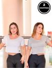 Kit com 2 Croppeds Tops Versáteis Feminino em Viscolycra