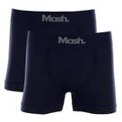 Kit Com 2 Cuecas Boxer Azul Marinho Mash 711 Microfibra
