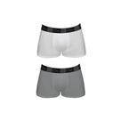 Kit com 2 Cuecas Boxer Branco/Grafite Zorba 717 Cotton