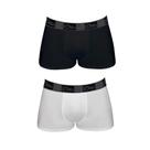 Kit com 2 Cuecas Boxer Branco/Preto Zorba 717 Cotton Kit com 2 Cuecas Boxer Branco/Preto Zorba 717 Cotton