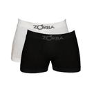 Kit com 2 Cuecas Boxer Branco/Preto Zorba 781 Algodão
