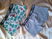 Kit Com 2 Cuecas Boxer Infantil 100% Algodão Estampada e Lisa Kit Com 2 Cuecas Boxer Infantil 100% Algodão Estampada e Lisa