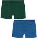 Kit Com 2 Cuecas Boxer Infantil Sem Costura Kyly- tamanho:M 8 A 10 ANOSCOR:VERDE