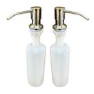 Kit com 2 dosador dispenser detergente 500ml dotec cromado