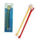 Kit com 2 Escova Cabo Longo Duas Cabeças para Pet