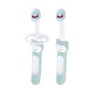 Kit com 2 Escovas de Dentes MAM Babys Brush 6 Meses Verde