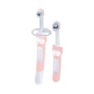Kit com 2 Escovas de Dentes MAM Learn to Brush Rosa