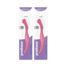 Kit com 2 Escovas para Prótese Dentária Powerdent Limpeza Profunda, Higiene Bucal e Cuidado com Dentaduras