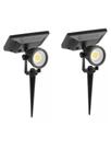 Kit com 2 Espetos Solar Luz Branco Quente 3.000 K