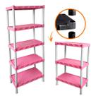 Kit Com 2 Estantes Modular Organizador Colorida 5 + 3 Andares Multiuso Quarto Sapateira Ferramenta Kit Com 2 Estantes Modular Organizador Colorida 5 + 3 Andares Multiuso Quarto Sapateira Ferramenta